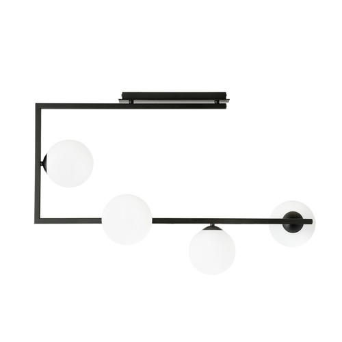 Soma 4 Svart/Opal taklampa - Ø14 cm, E14, 230V, utan ljuskälla