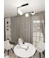 Soma 4 Svart/Opal taklampa - Ø14 cm, E14, 230V, utan ljuskälla