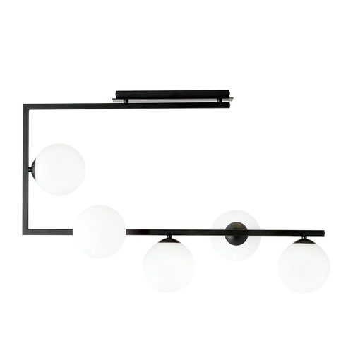 Soma 5 Svart/Opal taklampa - Ø14 cm, E14, 230V, utan ljuskälla