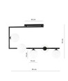 Soma 5 Svart/Opal taklampa - Ø14 cm, E14, 230V, utan ljuskälla