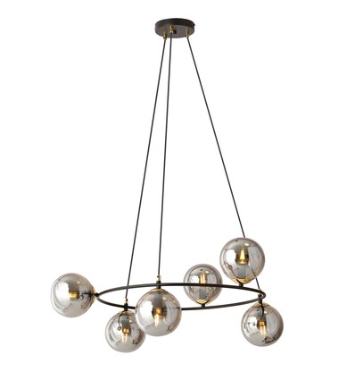 Azura 6 Svart/Grafit pendellampa - Ø14 cm, E14, 230V, utan ljuskälla