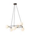 Azura 6 Svart/Opal pendellampa - Ø14 cm, E14, 230V, utan ljuskälla