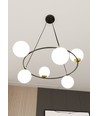 Azura 6 Svart/Opal pendellampa - Ø14 cm, E14, 230V, utan ljuskälla