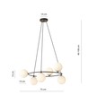 Azura 6 Svart/Opal pendellampa - Ø14 cm, E14, 230V, utan ljuskälla