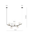 Ritz 5 Svart/Transparent pendellampa - Ø14 cm, E14, 230V, utan ljuskälla