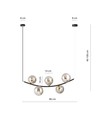 Ritz 5 Svart/Grafit pendellampa - Ø14 cm, E14, 230V, utan ljuskälla
