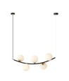 Ritz 5 Svart/Opal pendellampa - Ø14 cm, E14, 230V, utan ljuskälla