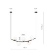 Ritz 5 Svart/Opal pendellampa - Ø14 cm, E14, 230V, utan ljuskälla