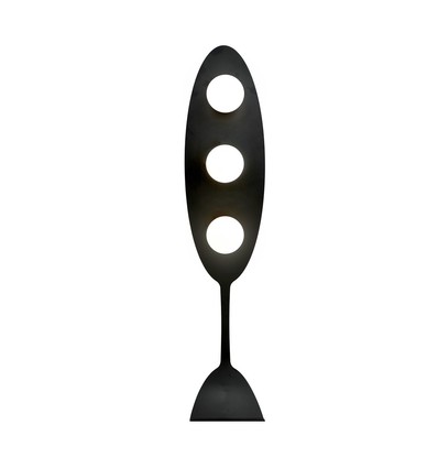 Aura LP3 Svart/Opal golvlampa - Ø14 cm, E14, 230V, utan ljuskälla