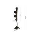 Aura LP3 Svart/Opal golvlampa - Ø14 cm, E14, 230V, utan ljuskälla