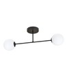 Roma 2 Svart/Opal taklampa - Ø14 cm, E14, 230V, utan ljuskälla