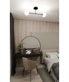 Roma 2 Svart/Opal taklampa - Ø14 cm, E14, 230V, utan ljuskälla