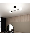 Roma 2 Svart/Opal taklampa - Ø14 cm, E14, 230V, utan ljuskälla