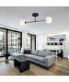 Roma 2 Svart/Opal taklampa - Ø14 cm, E14, 230V, utan ljuskälla