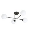 Roma 4 Svart/Opal taklampa - Ø14 cm, E14, 230V, utan ljuskälla