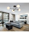 Roma 4 Svart/Opal taklampa - Ø14 cm, E14, 230V, utan ljuskälla