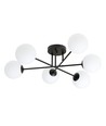 Roma 6 Svart/Opal taklampa - Ø14 cm, E14, 230V, utan ljuskälla