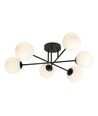 Roma 6 Svart/Opal taklampa - Ø14 cm, E14, 230V, utan ljuskälla