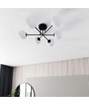 Roma 6 Svart/Opal taklampa - Ø14 cm, E14, 230V, utan ljuskälla