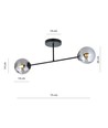 Roma 2 Svart/Grafit taklampa - Ø14 cm, E14, 230V, utan ljuskälla