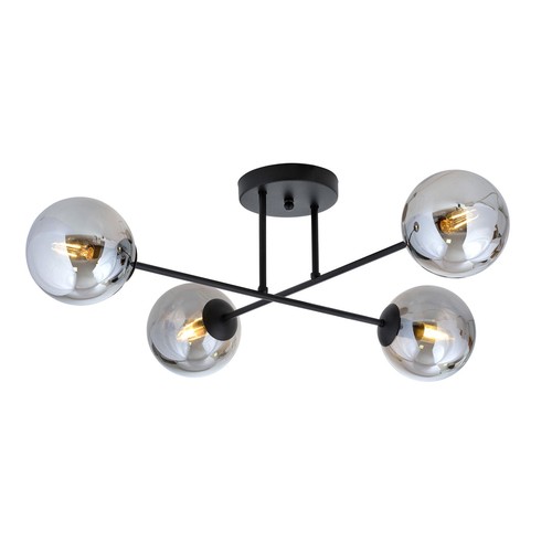 Roma 4 Svart/Grafit taklampa - Ø14 cm, E14, 230V, utan ljuskälla