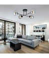Roma 4 Svart/Grafit taklampa - Ø14 cm, E14, 230V, utan ljuskälla