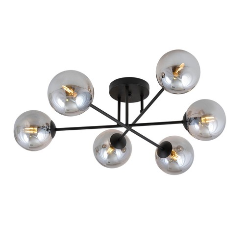 Roma 6 Svart/Grafit taklampa - Ø14 cm, E14, 230V, utan ljuskälla