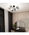 Roma 6 Svart/Grafit taklampa - Ø14 cm, E14, 230V, utan ljuskälla