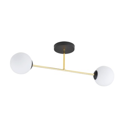 Magnum 2 Svart/Opal taklampa - Ø14 cm, E14, 230V, utan ljuskälla