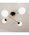 Magnum 4 Svart/Opal taklampa - Ø14 cm, E14, 230V, utan ljuskälla