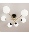 Magnum 6 Svart/Opal taklampa - Ø14 cm, E14, 230V, utan ljuskälla