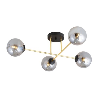 Magnum 4 Svart/Grafit taklampa - Ø14 cm, E14, 230V, utan ljuskälla