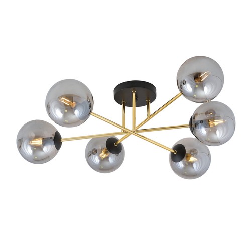 Magnum 6 Svart/Grafit taklampa - Ø14 cm, E14, 230V, utan ljuskälla