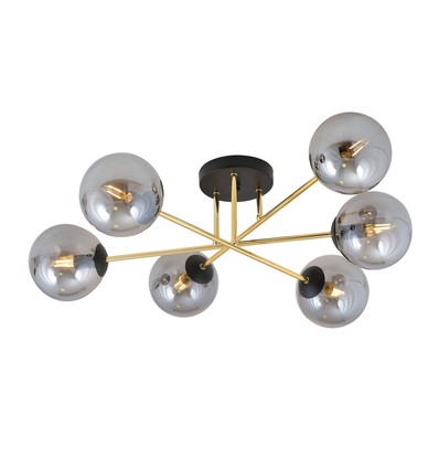 Magnum 6 Svart/Grafit taklampa - Ø14 cm, E14, 230V, utan ljuskälla