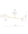Magnum 2 Vit/Opal taklampa - Ø14 cm, E14, 230V, utan ljuskälla