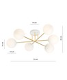 Magnum 6 Vit/Opal taklampa - Ø14 cm, E14, 230V, utan ljuskälla