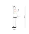 Bari LP1 Svart golvlampa - Ø14 cm, E14, 230V, utan ljuskälla