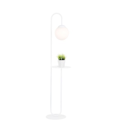 Bari Lp Vit golvlampa - Ø14 cm, E14, 230V, utan ljuskälla