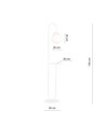 Bari Lp Vit golvlampa - Ø14 cm, E14, 230V, utan ljuskälla