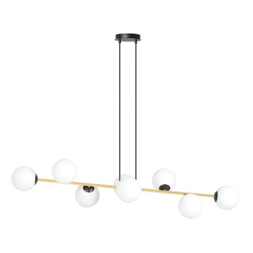 Gravity 8 Svart/Opal pendellampa - Ø14 cm, E14, 230V, utan ljuskälla