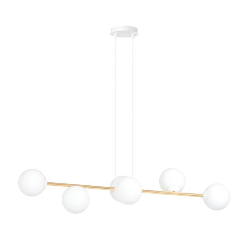 Gravity 6 Vit/Guld pendellampa - Ø14 cm, E14, 230V, utan ljuskälla