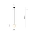 Royal 1 Svart pendellampa - Ø14 cm, E14, 230V, utan ljuskälla