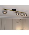 Monza 4 Svart/Grafit taklampa - Ø14 cm, E14, 230V, utan ljuskälla