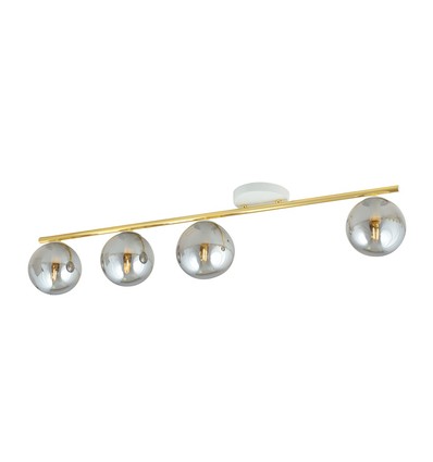 Monza 4 Vit/Grafit taklampa - Ø14 cm, E14, 230V, utan ljuskälla