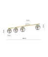 Monza 4 Vit/Grafit taklampa - Ø14 cm, E14, 230V, utan ljuskälla