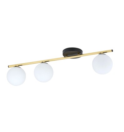 Monza 3 Svart/Opal taklampa - Ø14 cm, E14, 230V, utan ljuskälla