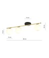 Monza 3 Svart/Opal taklampa - Ø14 cm, E14, 230V, utan ljuskälla
