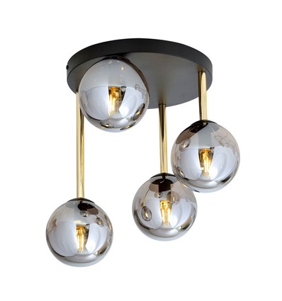 Dolce 4 Svart/Grafit taklampa - Ø14 cm, E14, 230V, utan ljuskälla