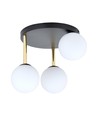 Dolce 3 Svart/Opal taklampa - Ø14 cm, E14, 230V, utan ljuskälla