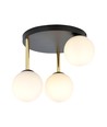 Dolce 3 Svart/Opal taklampa - Ø14 cm, E14, 230V, utan ljuskälla